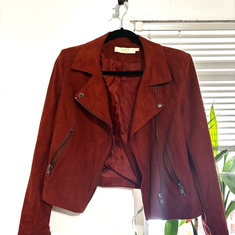 ASTR Women's Rich Brown Suede Jacket